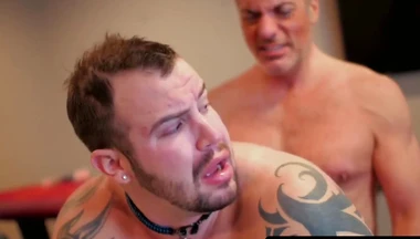 Peter Hughes blows chubby Chip Young before raw pounding him deeply