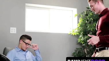 Office jock Dalton Riley fucks Jackson Cooper's muscular homo hard