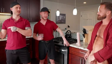 Delivery man Blain OConnor is showing trainee Colt Spence the ropes