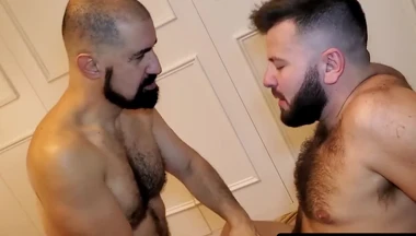 Naughty Leo Grin fingering Artillero before intense drilling passionately